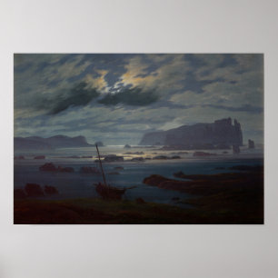 Poster La mer du Nord au clair de lune, 1823-1824