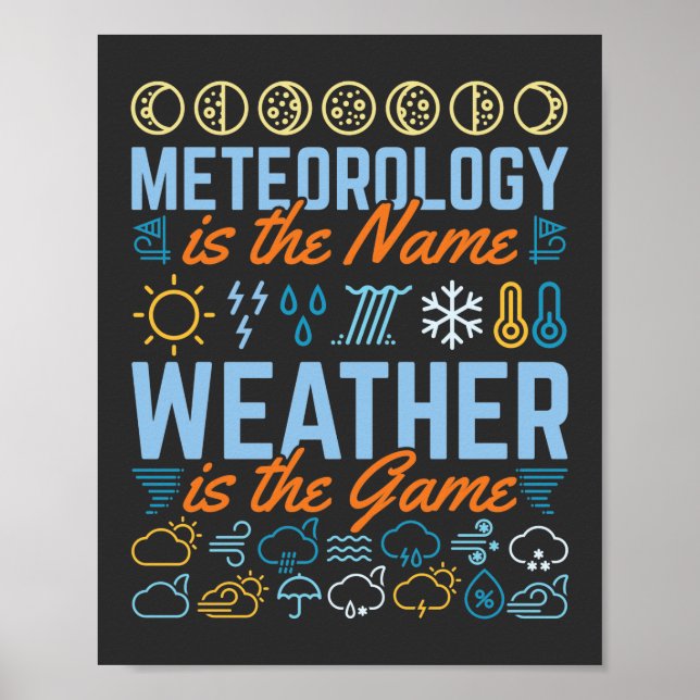 Poster La météorologie est le nom La météo est le jeu (Devant)