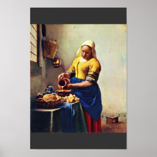 Poster La Milkmaid [1]. Par Johannes Vermeer