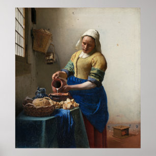 Poster La Milkmaid de Johannes Vermeer