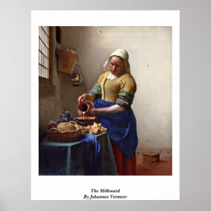 Poster La Milkmaid. Par Johannes Vermeer