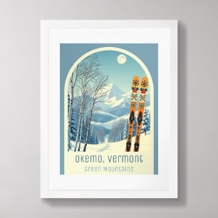 Poster La montagne de la station de ski d'Okemo Vermont