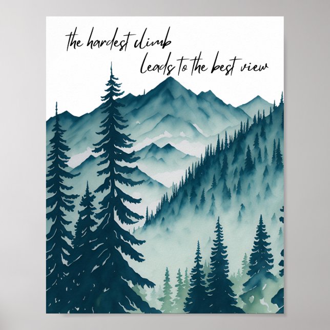 Poster La montée la plus dure, mène à la meilleure vue (Devant)