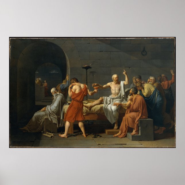 Poster La mort de Socrate, 1787 (Devant)