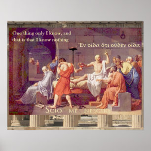 Poster La mort de Socrate - je ne sais rien