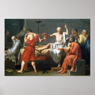 Poster La mort de Socrate par Jacques-Louis David