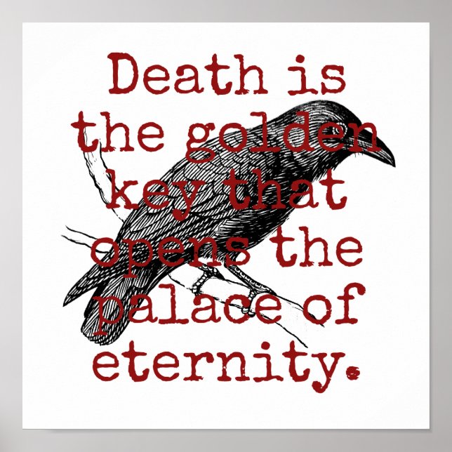 Poster La Mort Est La Clé D'Or - Citation De Mort (Devant)
