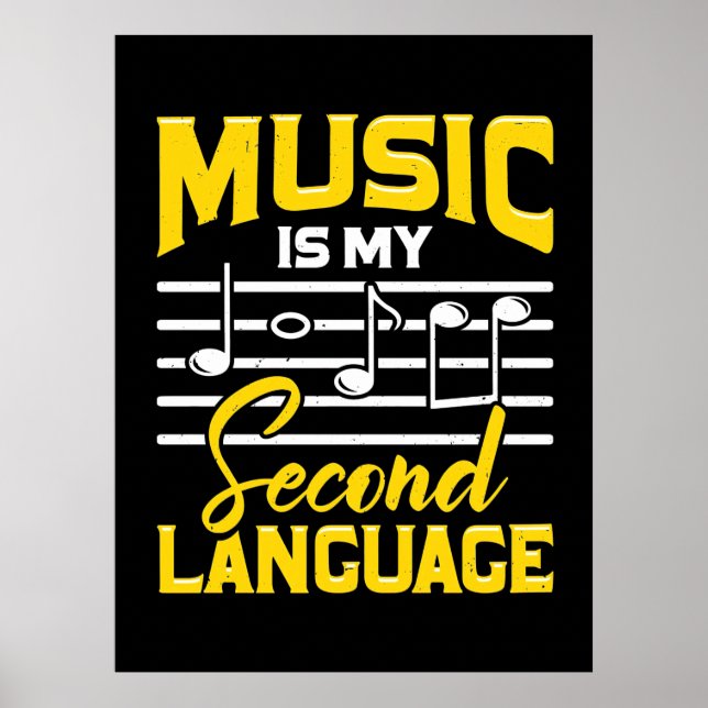 Poster La musique enseignante est ma langue seconde (Devant)