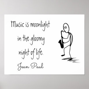Poster La musique est au clair de lune dans la nuit sombr