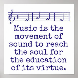 Poster La Musique Est Le Mouvement Du Son - Citation De M