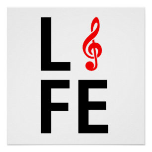 Poster La musique est l'illustration de la vie.