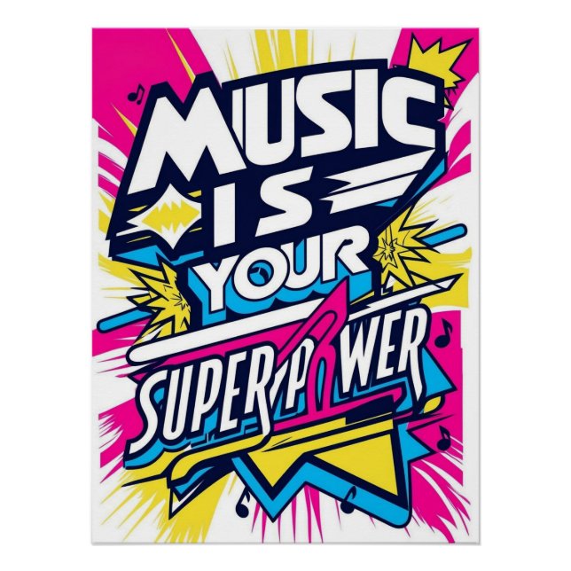 Poster La musique est votre superpuissance (Devant)