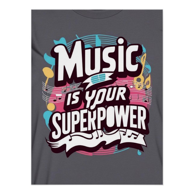 Poster La musique est votre superpuissance option 2 (Devant)