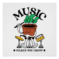La musique fait grandir le batteur de plantes