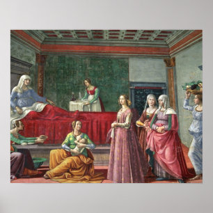 Poster La naissance de St John le baptiste (fresque)