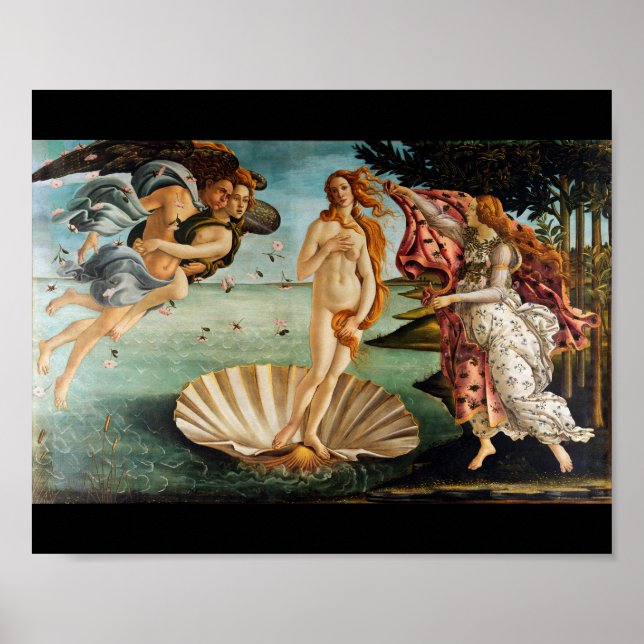 Poster La naissance de Vénus, Sandro Botticelli, 1485 (Devant)