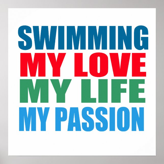 Poster La natation est ma passion (Devant)
