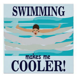 Poster La natation Me Fait Glacière La nage