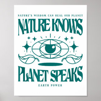 Poster La nature connaît la planète parle la protection D