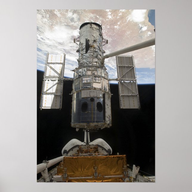 Poster La navette spatiale du télescope spatial Hubble At (Devant)