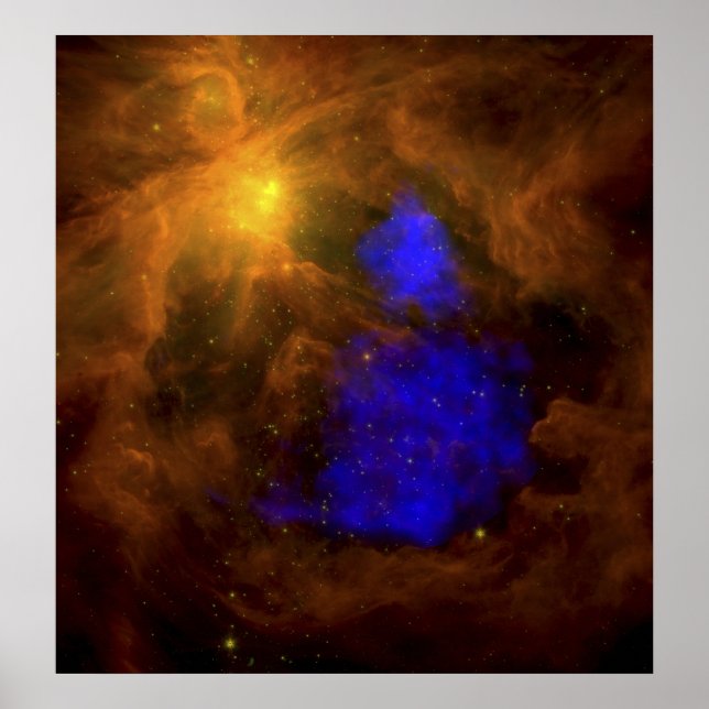 Poster La nébuleuse Orion dans l'infrarouge (Devant)