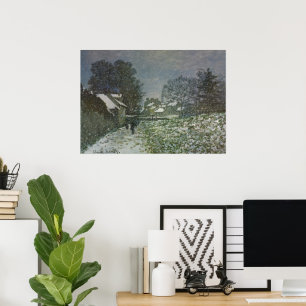 Poster La neige à Argenteuil par Claude Monet