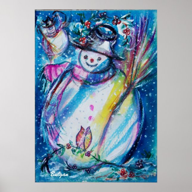 POSTER LA NEIGE AVEC LA BOULE (Devant)