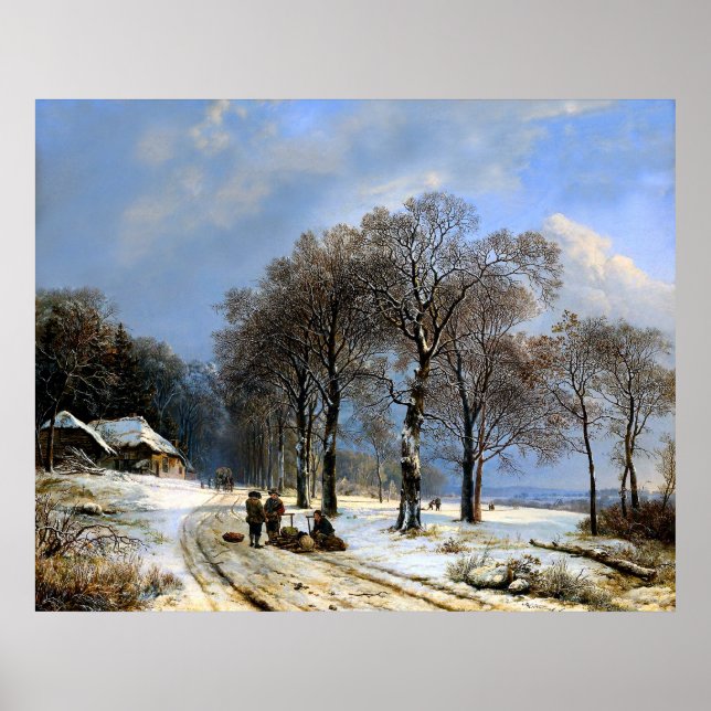 Poster La neige hivernale (Devant)