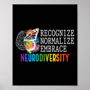 Poster La Neurodiversité Reconnaît Normaliser Embrace Adh