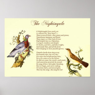 Poster "La Nightingale" de Wordsworth - Art Print