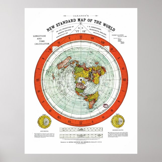 Poster La nouvelle carte standard du monde de Gleason (Devant)