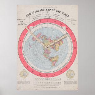 Poster La nouvelle carte standard du monde de Gleason
