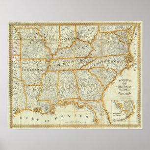 Poster La nouvelle carte topographique de la guerre de Pe
