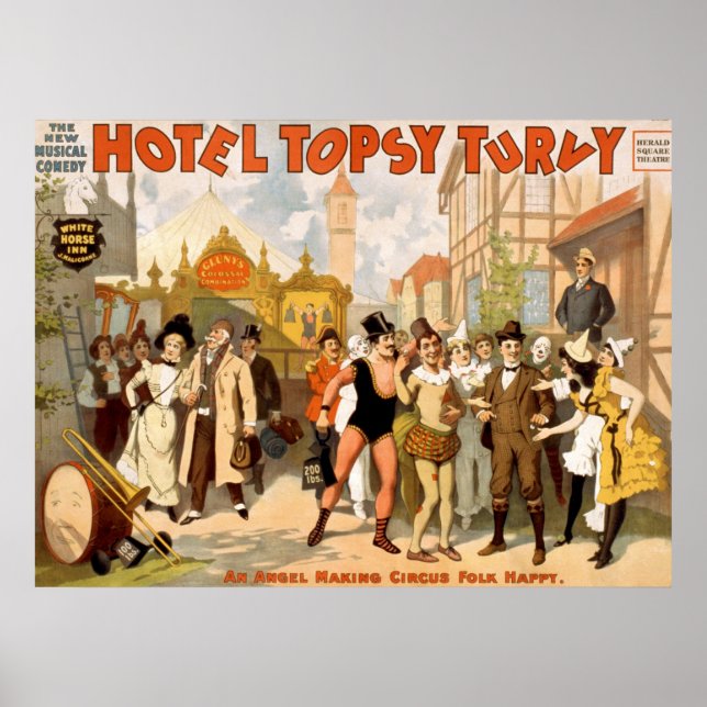 Poster La nouvelle comédie musicale, Hotel Topsy Turvy (Devant)
