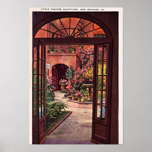 Poster La Nouvelle-Orléans Louisiane peu de cour de