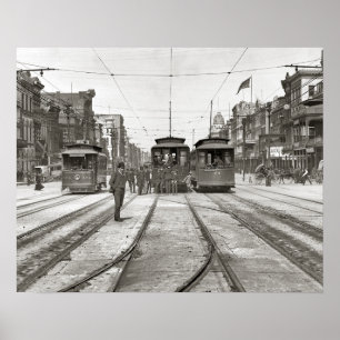 Poster La Nouvelle-Orléans Streetcars, 1907. Photo