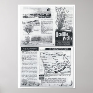 Poster La nouvelle ville d'Ocotillo Wells - Brochure des
