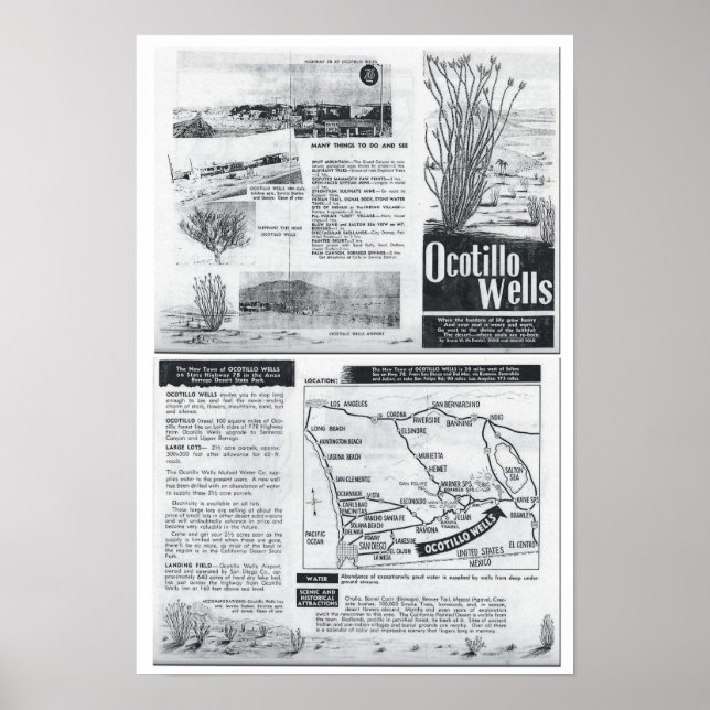 Poster La nouvelle ville d'Ocotillo Wells - Brochure des  (Devant)