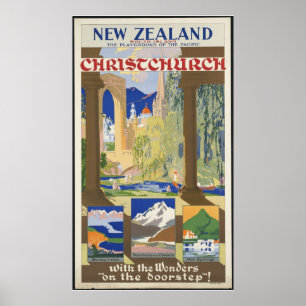 Poster La Nouvelle Zélande Christchurch