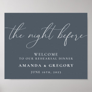 Poster La Nuit Avant le Dîner de Répétition de Mariage Bi
