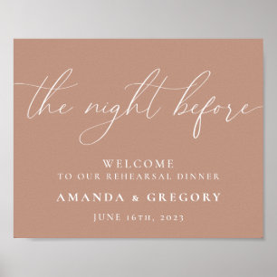 Poster La Nuit Avant le Dîner de Répétition de Mariage Bi