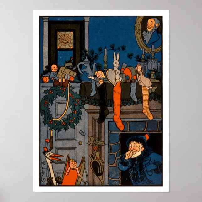 Poster La nuit avant Noël, par Denlow, 1903 (colou (Devant)