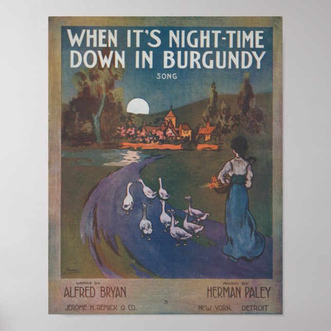 Poster La nuit en Bourgogne (Devant)