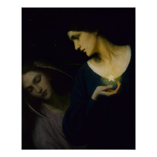 Poster "La Nuit et sa Fille Sommeil" Brillant