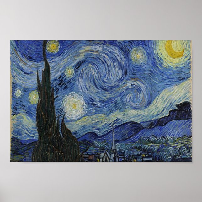 Poster La nuit étoilée de Van Gogh (Devant)