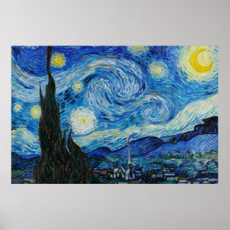 Poster La nuit étoilée de Vincent Van Gogh (1889)