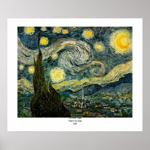 Poster La nuit étoilée de Vincent van Gogh (1889)