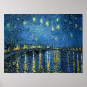 Poster La nuit étoilée sur le Rhône de Van Gogh