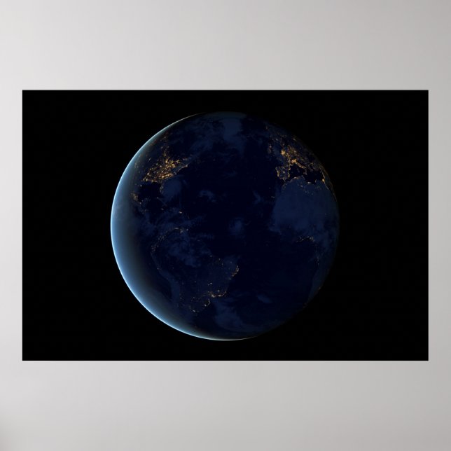 Poster La nuit, lumière de la ville terrestre (Devant)