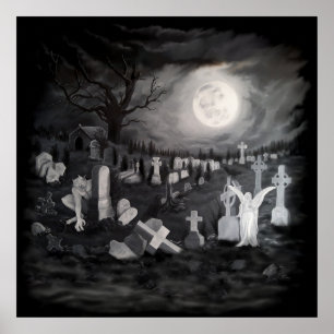 Poster La nuit sur le cimetière - Angel avec Diable